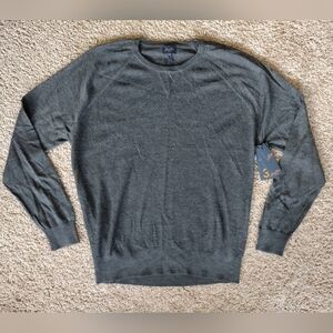 Good Man Brand Merino Wool Charcoal Gray Light Sweater NWT